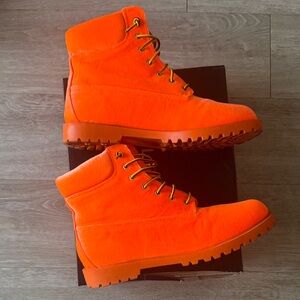 Orange Boots Suede like Timberland